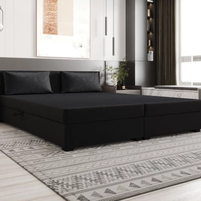 Manželská postel 180x200 ZAJDA DOUBLE 2 s úložným prostorem - grafitová
