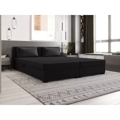 Manželská postel 180x200 ZAJDA DOUBLE 2 s úložným prostorem - grafitová