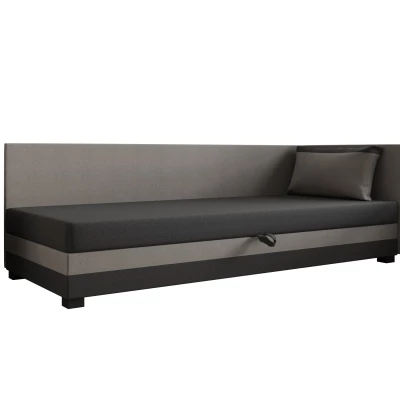 Jednolůžková postel 100x195 ZAJDA PLUS 1 s úložným prostorem - šedá / světle šedá