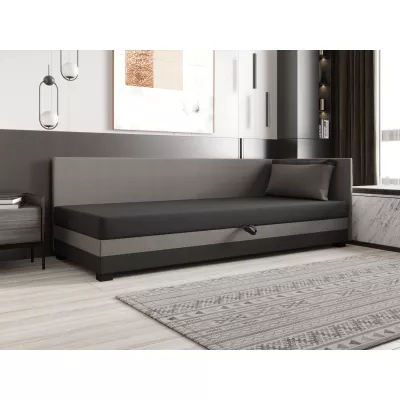 Jednolůžková postel 100x195 ZAJDA PLUS 1 s úložným prostorem - šedá / světle šedá