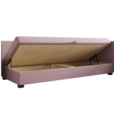 Jednolůžková postel 100x195 ZAJDA PLUS 1 s úložným prostorem - černá / šedá