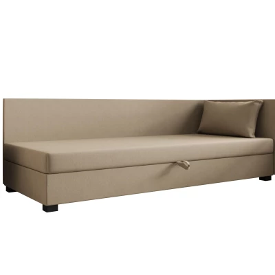 Jednolůžková postel 100x195 ZAJDA PLUS 1 s úložným prostorem - hnědá