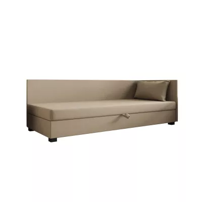 Jednolůžková postel 100x195 ZAJDA PLUS 1 s úložným prostorem - hnědá