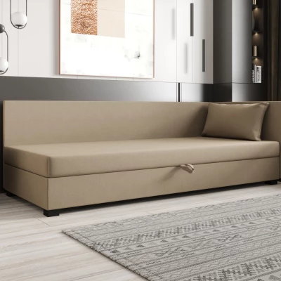 Jednolůžková postel 100x195 ZAJDA PLUS 1 s úložným prostorem - hnědá