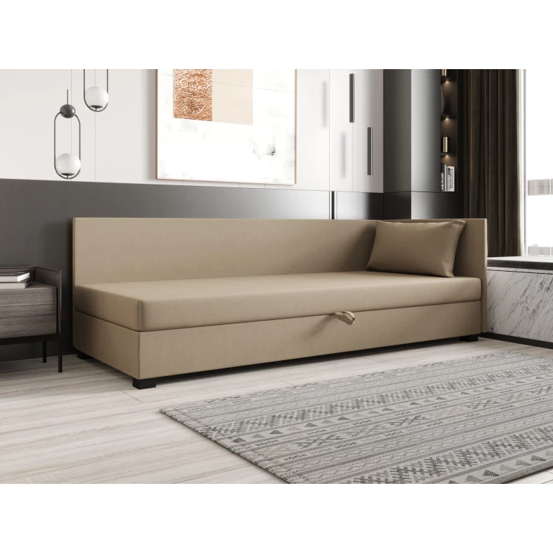 Jednolůžková postel 100x195 ZAJDA PLUS 1 s úložným prostorem - hnědá