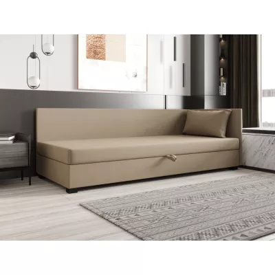 Jednolůžková postel 100x195 ZAJDA PLUS 1 s úložným prostorem - hnědá