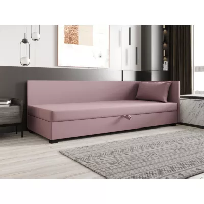 Jednolůžková postel 100x195 ZAJDA PLUS 1 s úložným prostorem - růžová