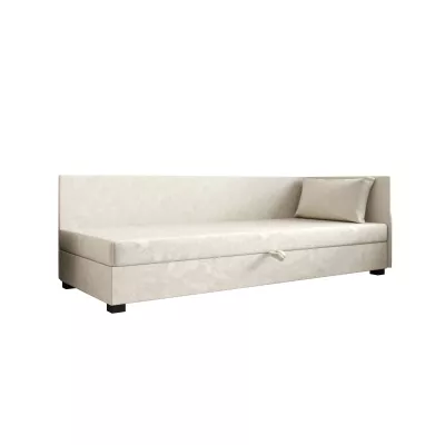Jednolůžková postel 100x195 ZAJDA PLUS 1 s úložným prostorem - ecru