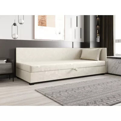 Jednolůžková postel 100x195 ZAJDA PLUS 1 s úložným prostorem - ecru