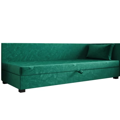 Jednolůžková postel 100x195 ZAJDA PLUS 1 s úložným prostorem - zelená
