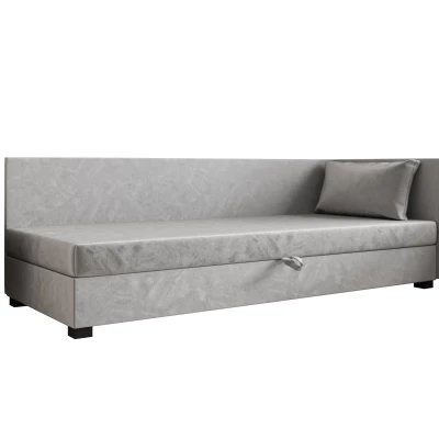 Jednolůžková postel 100x195 ZAJDA PLUS 1 s úložným prostorem - světle šedá