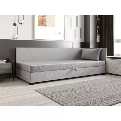 Jednolůžková postel 100x195 ZAJDA PLUS 1 s úložným prostorem - světle šedá