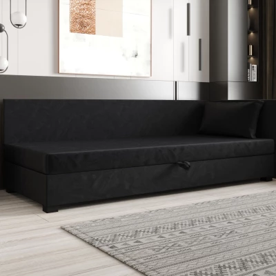 Jednolůžková postel 100x195 ZAJDA PLUS 1 s úložným prostorem - grafitová