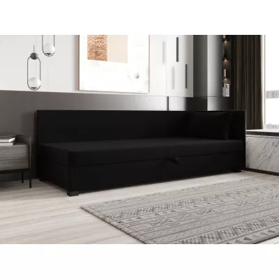 Jednolůžková postel 90x195 ZAJDA PLUS 2 s úložným prostorem - černá