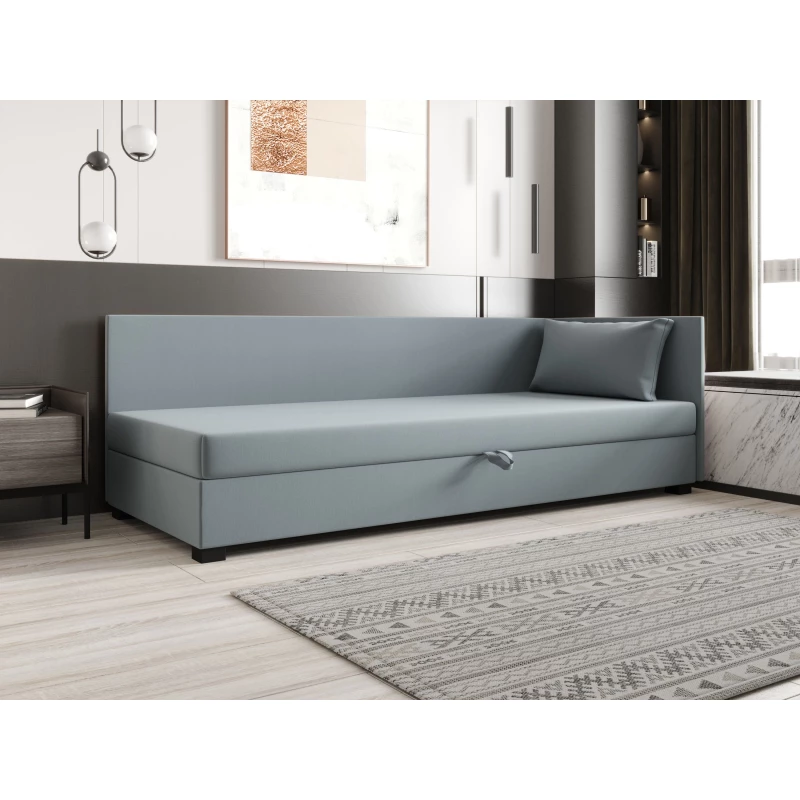 Jednolůžková postel 90x195 ZAJDA PLUS 2 s úložným prostorem - modrošedá