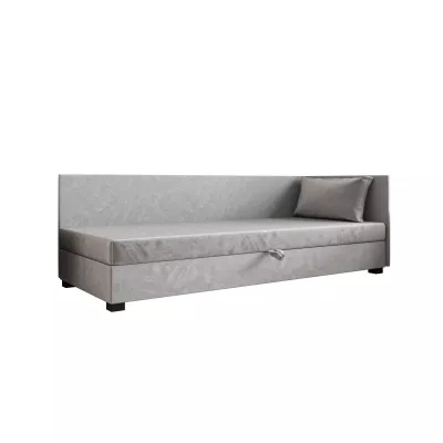 Jednolůžková postel 90x195 ZAJDA PLUS 2 s úložným prostorem - světle šedá