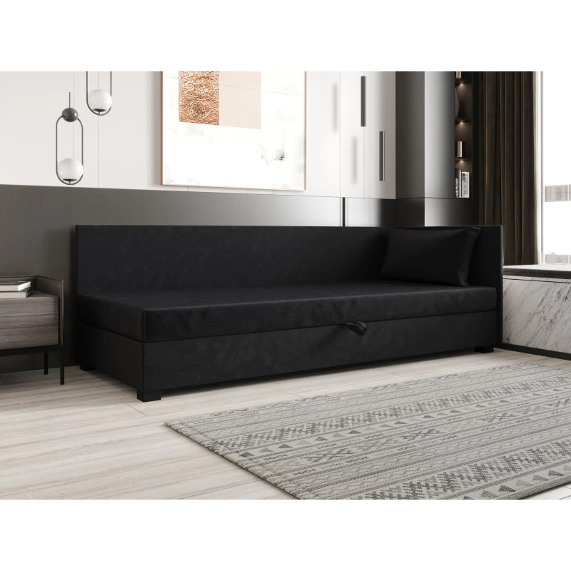 Jednolůžková postel 90x195 ZAJDA PLUS 2 s úložným prostorem - grafitová