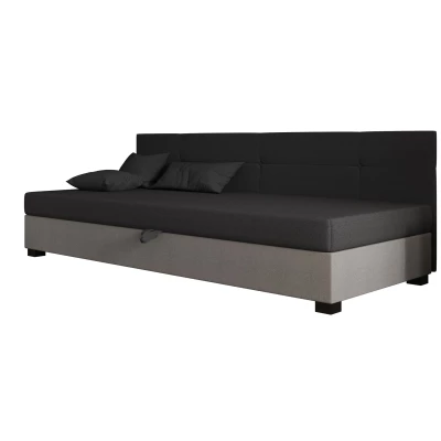 Jednolůžková čalouněná postel 100x195 LOCIKA BIZ 1 - šedá / světle šedá
