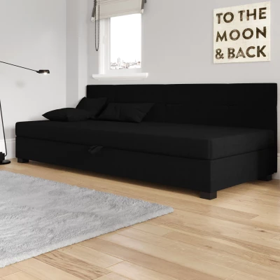 Jednolůžková čalouněná postel 100x195 LOCIKA BIZ 1 - černá