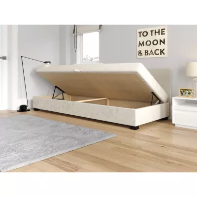 Jednolůžková čalouněná postel 100x195 LOCIKA BIZ 1 - růžová / bílá