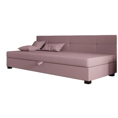 Jednolůžková čalouněná postel 100x195 LOCIKA BIZ 1 - růžová