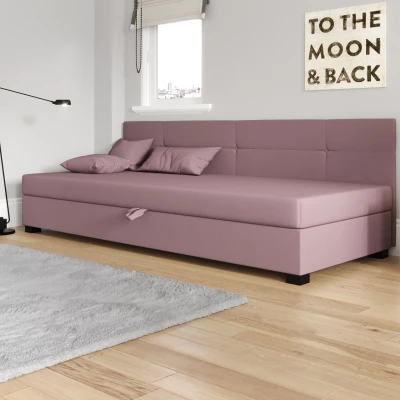 Jednolůžková čalouněná postel 100x195 LOCIKA BIZ 1 - růžová