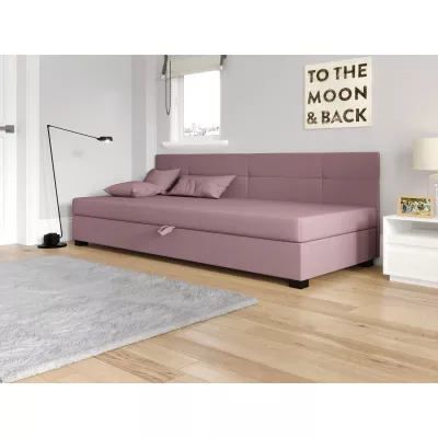 Jednolůžková čalouněná postel 110x195 LOCIKA BIZ 1 - růžová