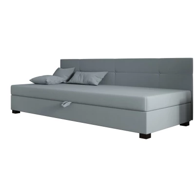 Jednolůžková čalouněná postel 100x195 LOCIKA BIZ 1 - modrošedá