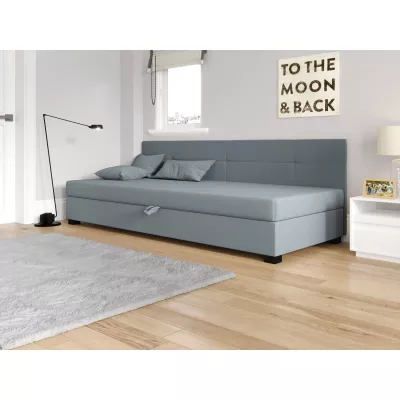 Jednolůžková čalouněná postel 100x195 LOCIKA BIZ 1 - modrošedá