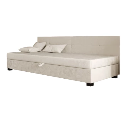 Jednolůžková čalouněná postel 100x195 LOCIKA BIZ 1 - ecru