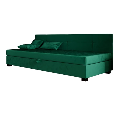 Jednolůžková čalouněná postel 110x195 LOCIKA BIZ 1 - zelená