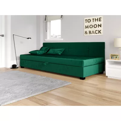 Jednolůžková čalouněná postel 110x195 LOCIKA BIZ 1 - zelená
