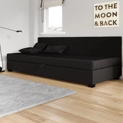 Jednolůžková čalouněná postel 100x195 LOCIKA BIZ 1 - grafitová