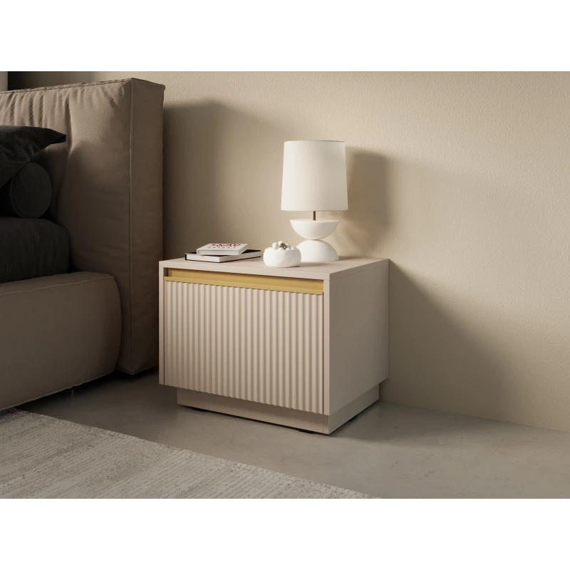 VÝPRODEJ - Noční stolek MANANA - béžový