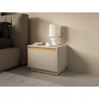 VÝPRODEJ - Noční stolek MANANA - béžový