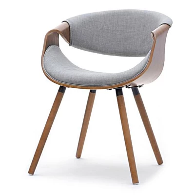 VÝPRODEJ - Designová jídelní židle SAROLTA - ořech / šedá 2