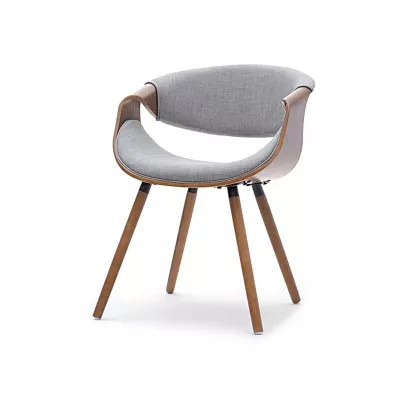 VÝPRODEJ - Designová jídelní židle SAROLTA - ořech / šedá 2