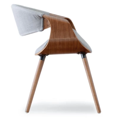 VÝPRODEJ - Designová jídelní židle SAROLTA - ořech / šedá 2