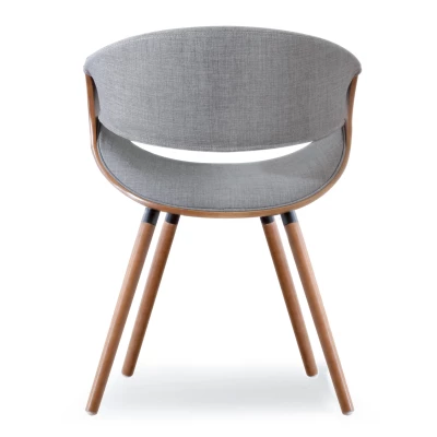 VÝPRODEJ - Designová jídelní židle SAROLTA - ořech / šedá 2