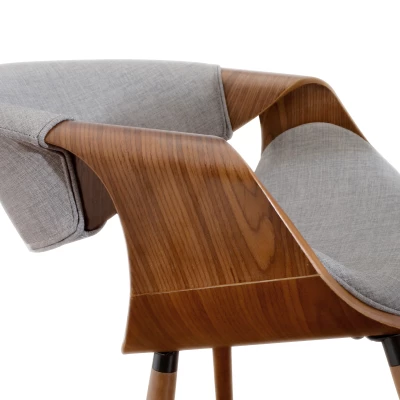 VÝPRODEJ - Designová jídelní židle SAROLTA - ořech / šedá 2