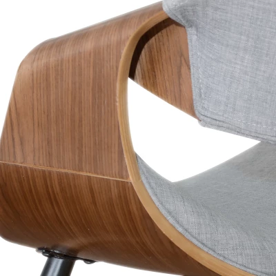 VÝPRODEJ - Designová jídelní židle SAROLTA - ořech / šedá 2