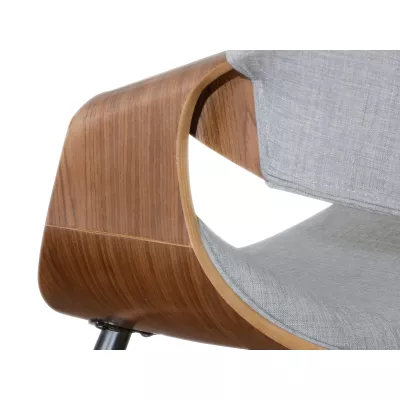 VÝPRODEJ - Designová jídelní židle SAROLTA - ořech / šedá 2