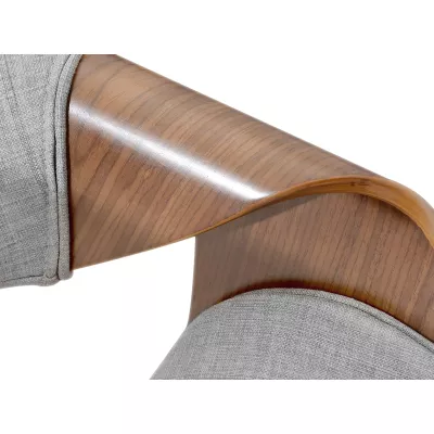 VÝPRODEJ - Designová jídelní židle SAROLTA - ořech / šedá 2