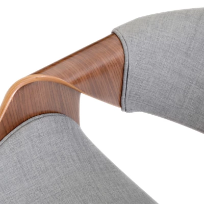 VÝPRODEJ - Designová jídelní židle SAROLTA - ořech / šedá 2