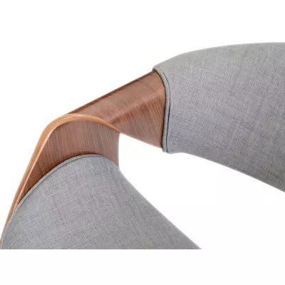 VÝPRODEJ - Designová jídelní židle SAROLTA - ořech / šedá 2