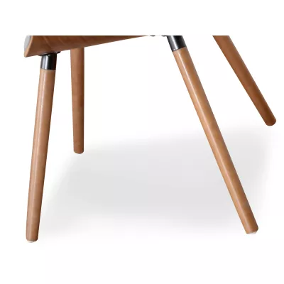 VÝPRODEJ - Designová jídelní židle SAROLTA - ořech / šedá 2