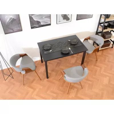 VÝPRODEJ - Designová jídelní židle SAROLTA - ořech / šedá 2