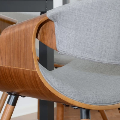 VÝPRODEJ - Designová jídelní židle SAROLTA - ořech / šedá 2