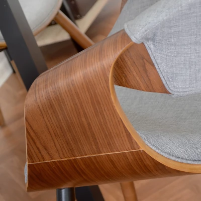 VÝPRODEJ - Designová jídelní židle SAROLTA - ořech / šedá 2