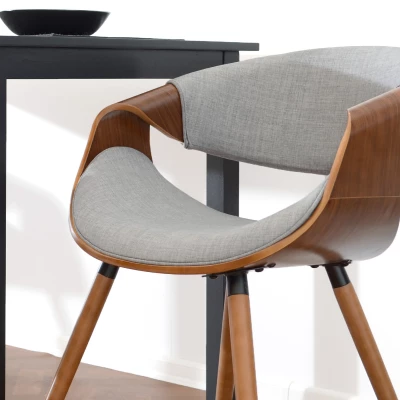 VÝPRODEJ - Designová jídelní židle SAROLTA - ořech / šedá 2